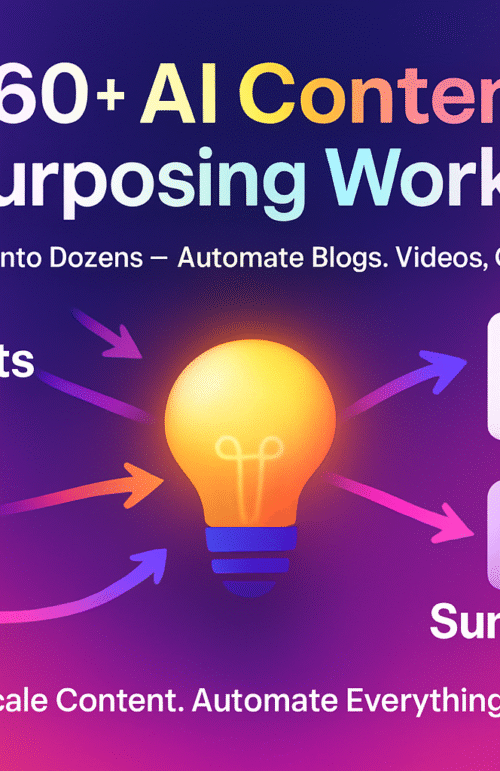 Neon-themed banner showing icons for email, calendar scheduling, notes, chat, and messages around the title “135+ Meetings & Inbox Workflows – Smarter Email, Notes & Scheduling Automation with n8n.”